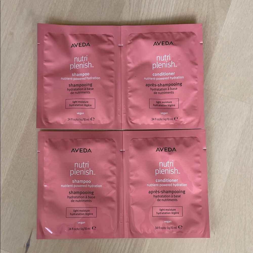 Aveda Nutriplenish Shampoo and Conditioner Sachets